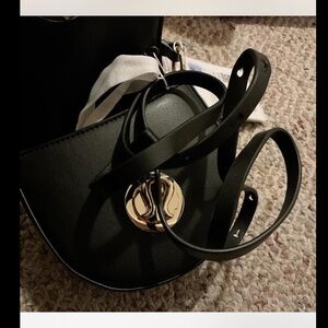 Lululemon Black Handbag with Gold Accents